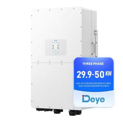 Fréquence de sortie 50/60HZ Inverteur solaire Deye pour Inverteur hybride à trois phases de 29,9 kW