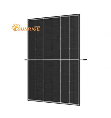 Panneau de module en silicium monocristallin en double verre bifacial entièrement noir 415W-440W pour le ménage
