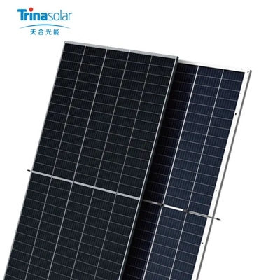Panneau solaire monocristallin bifacial en double verre avec cadre en alliage d'aluminium anodisé