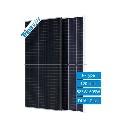 Module de silicium monocristallin bifacial à double verre 120 cellules 585W-605W TSM-DEG20C.20