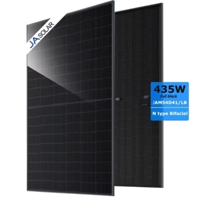 Modules photovoltaïques bifaciaux en double verre entièrement noir type N JAM54D41 JA Panneau solaire